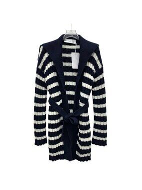 Dior color-block striped cotton-cashmere blend knit cardigan